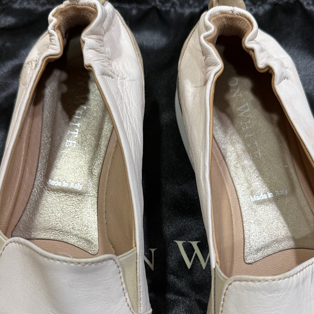 Ron White Women's White and gold  Slip-On Shoes - Picture 3 of 3